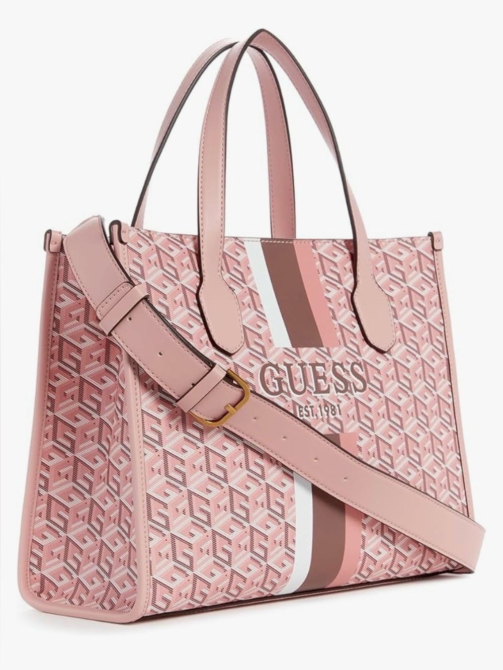 Guess Silvana Peony Canvas Tote OS - Picture 6 of 8
